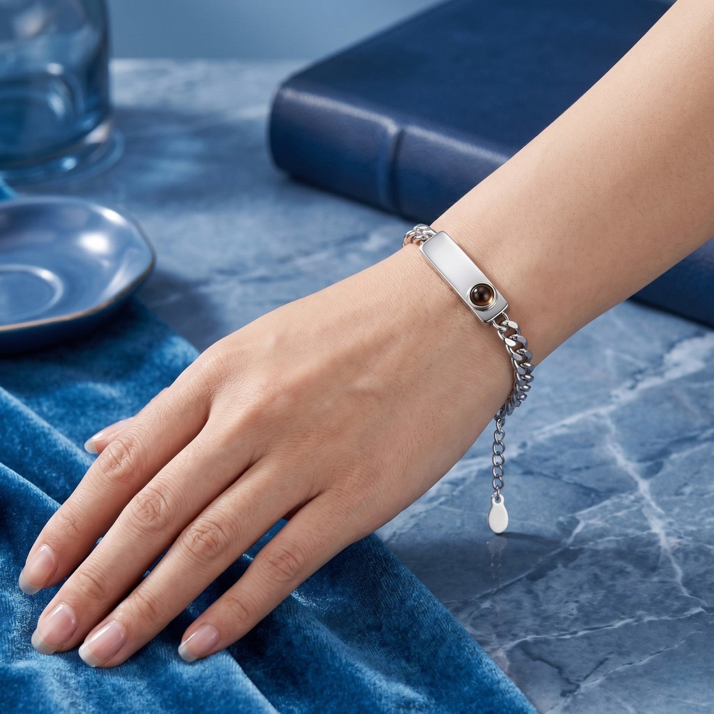 His/Her Hidden photo Projection Bracelet- SnapEyelet