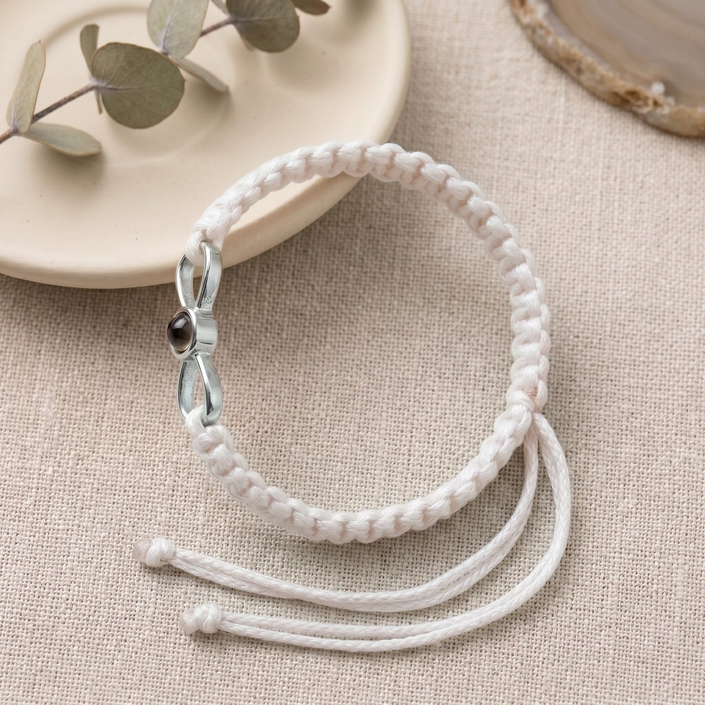 His/Her Braided Rope photo Projection INFINITE Bracelet- SnapEyelet
