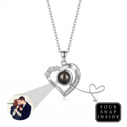 The Hidden Portrait projection twisted stone Necklace-SnapEyelet