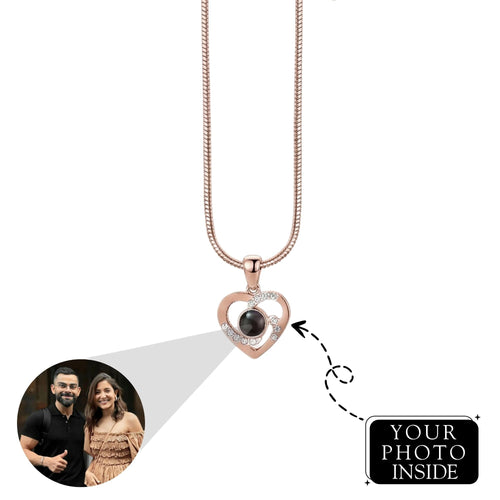Heart Pendant – Elegant Studded Necklace SnapEyelet