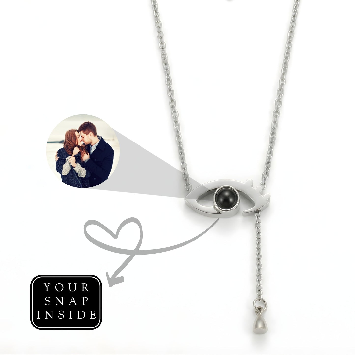 Drop eye projection Necklace- Snapeyelet