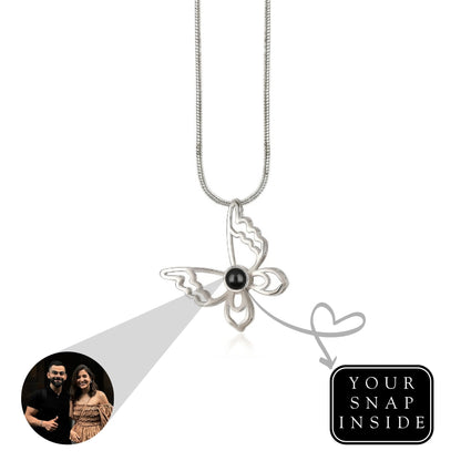 Elegant Butterfly “ Memory Projection Necklace-SnapEyelet