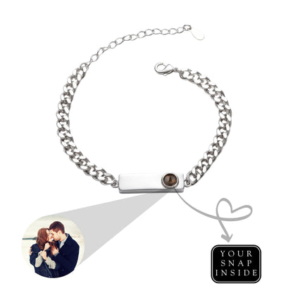 His/Her Hidden photo Projection Bracelet- SnapEyelet