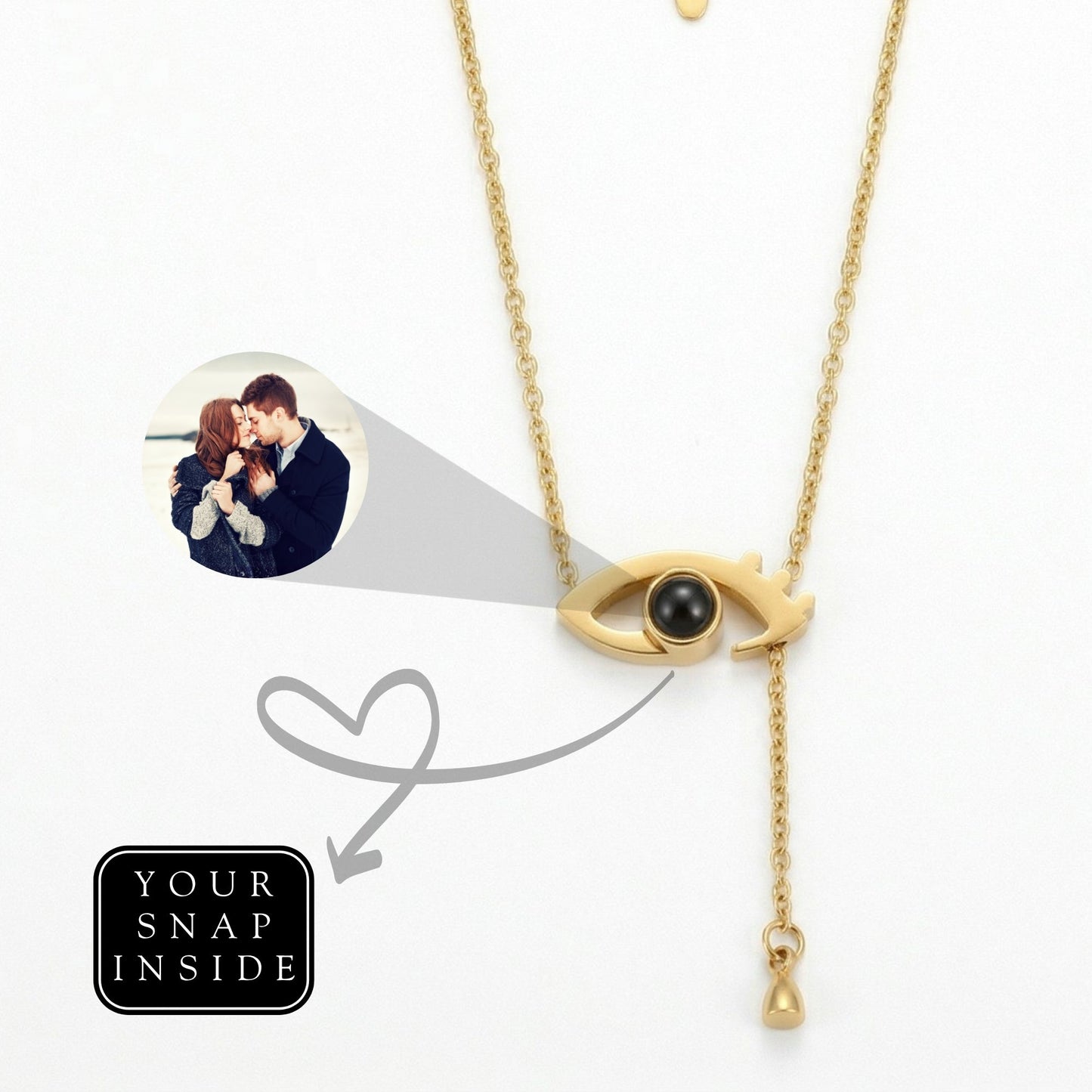 Drop eye projection Necklace- Snapeyelet