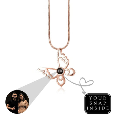 Elegant Butterfly “ Memory Projection Necklace-SnapEyelet