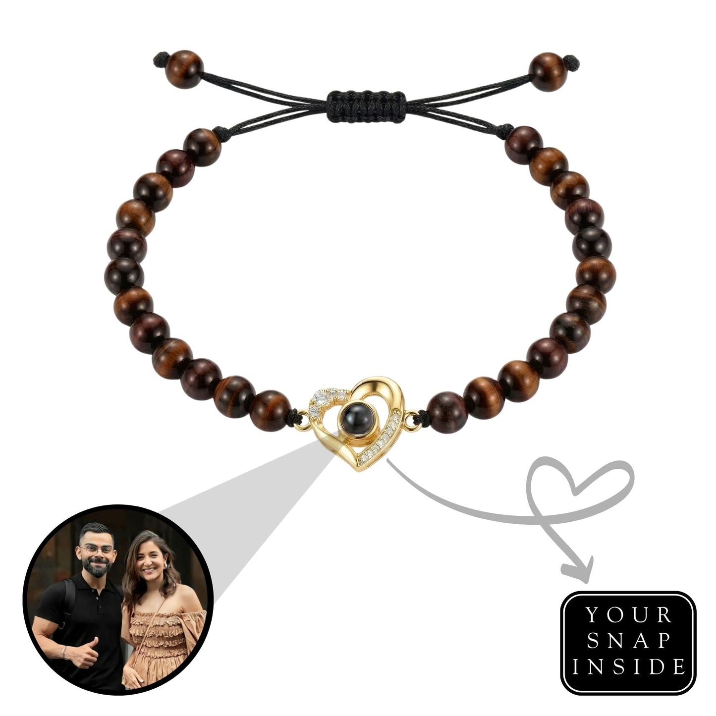 The Hidden Memory Projection beads Bracelet"- SnapEyelet