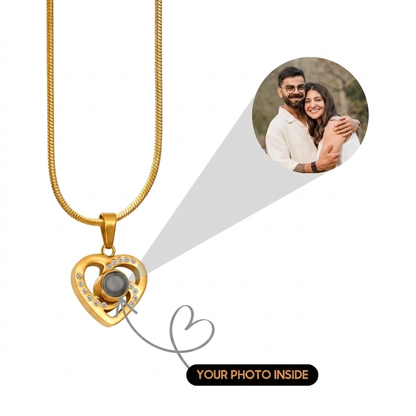 Heart Pendant – Elegant Studded Necklace SnapEyelet