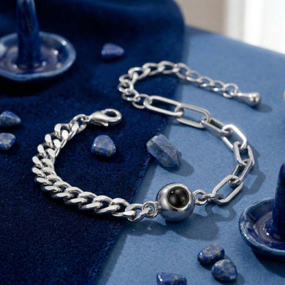 Men's Twice Link Chain Adjustable Bracelet SnapEyelet