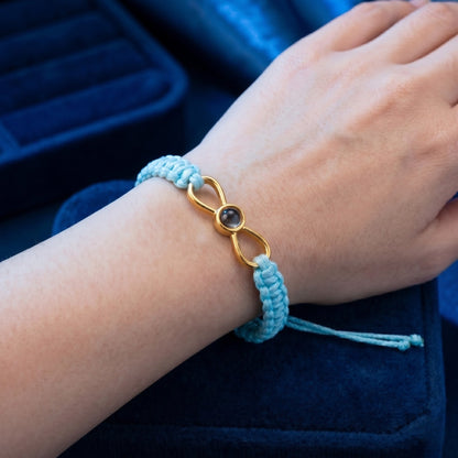 His/Her Braided Rope photo Projection INFINITE Bracelet- SnapEyelet