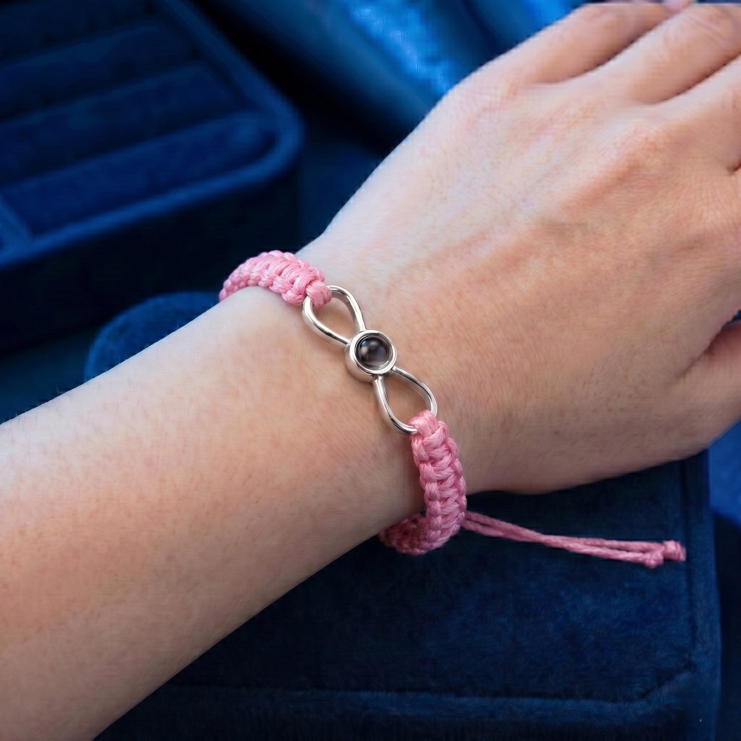 His/Her Braided Rope photo Projection INFINITE Bracelet- SnapEyelet