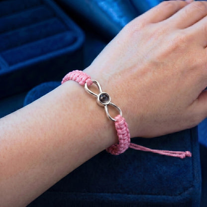 His/Her Braided Rope photo Projection INFINITE Bracelet- SnapEyelet