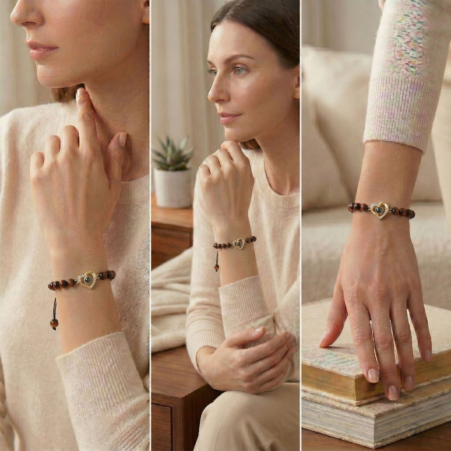 The Hidden Memory Projection beads Bracelet"- SnapEyelet