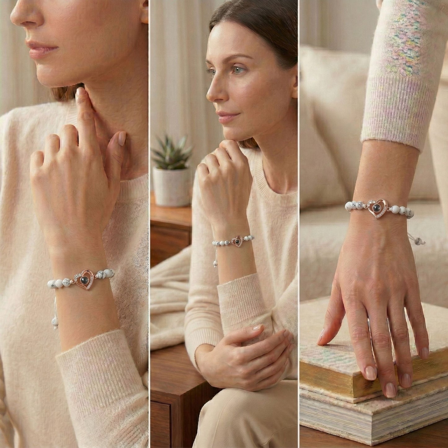 The Hidden Memory Projection beads Bracelet"- SnapEyelet