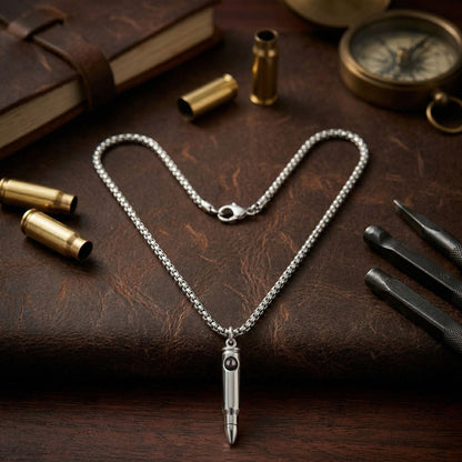 Men's Bullet Shape Necklace SnapEyelet