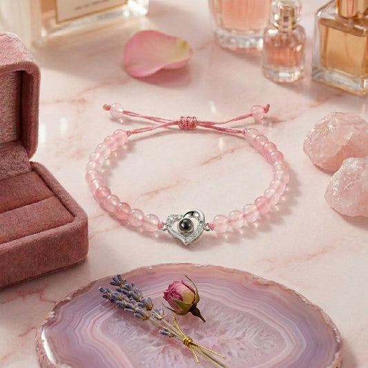 Rose Quartz Photo Projection Bracelet