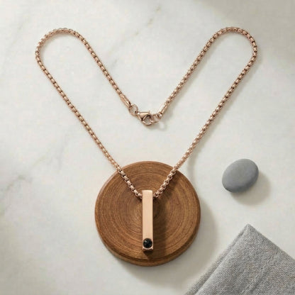 Pursonalised Photo projection Bar Necklace -SnapEyelet