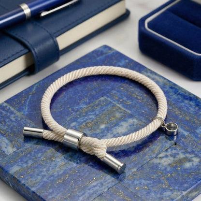 His/Her Adjustable Braided Rope photo Projection Bracelet- SnapEyelet