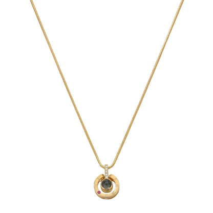 Roman  circle hidden photo projection Necklace-SnapEyelet
