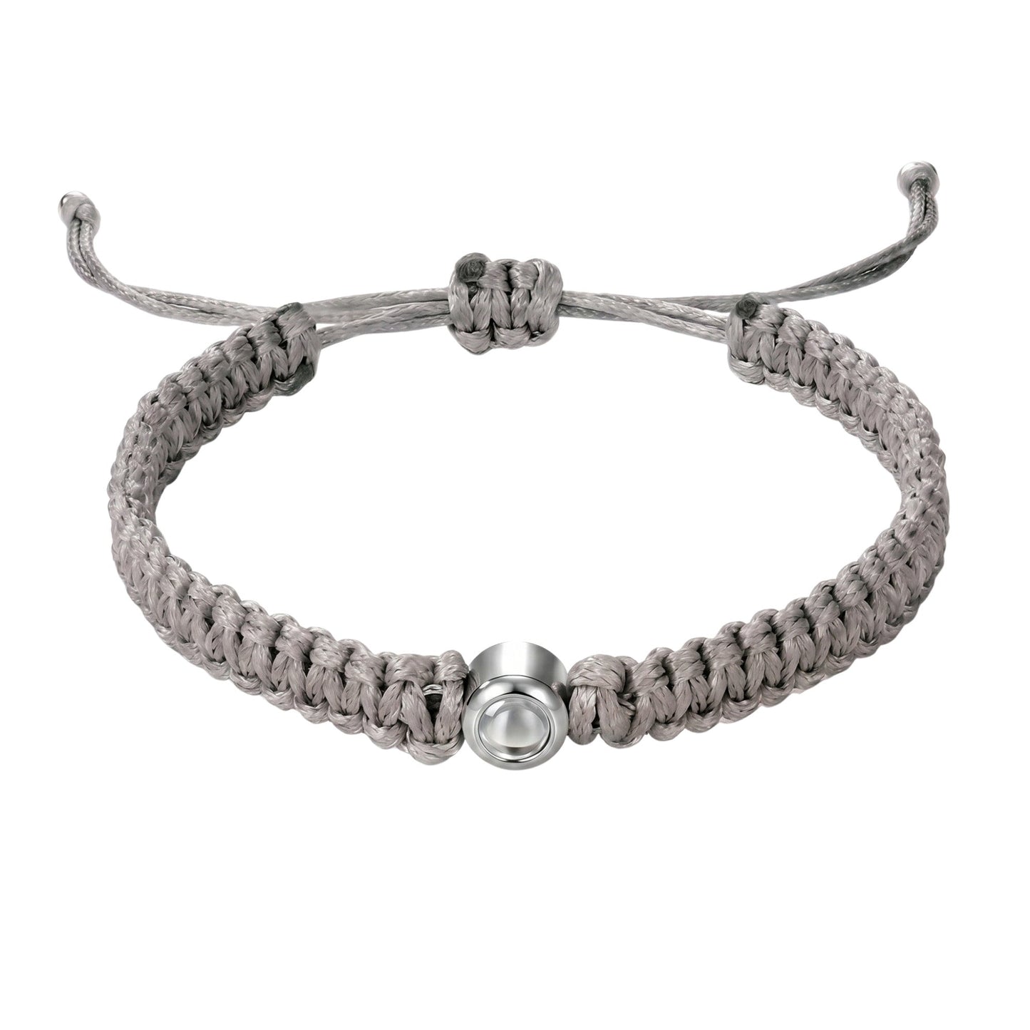 His/Her Braided Rope photo Projection DROP Bracelet- SnapEyelet