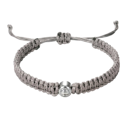 His/Her Braided Rope photo Projection DROP Bracelet- SnapEyelet