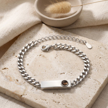 His/Her Hidden photo Projection Bracelet- SnapEyelet