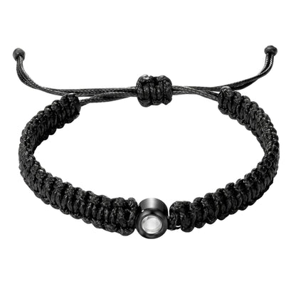 His/Her Braided Rope photo Projection DROP Bracelet- SnapEyelet