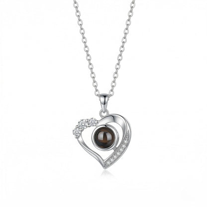 The Hidden Portrait projection twisted stone Necklace-SnapEyelet