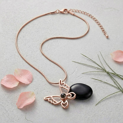 Elegant Butterfly “ Memory Projection Necklace-SnapEyelet