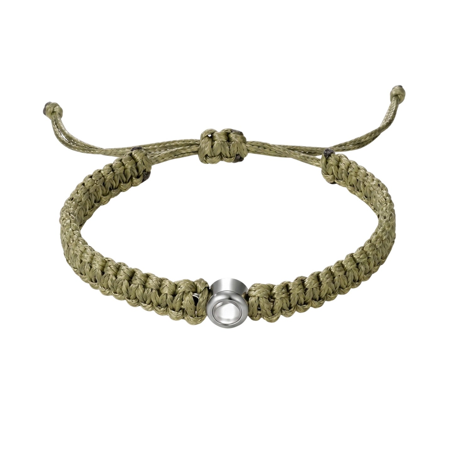 His/Her Braided Rope photo Projection DROP Bracelet- SnapEyelet