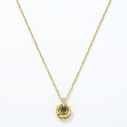Roman  circle hidden photo projection Necklace-SnapEyelet