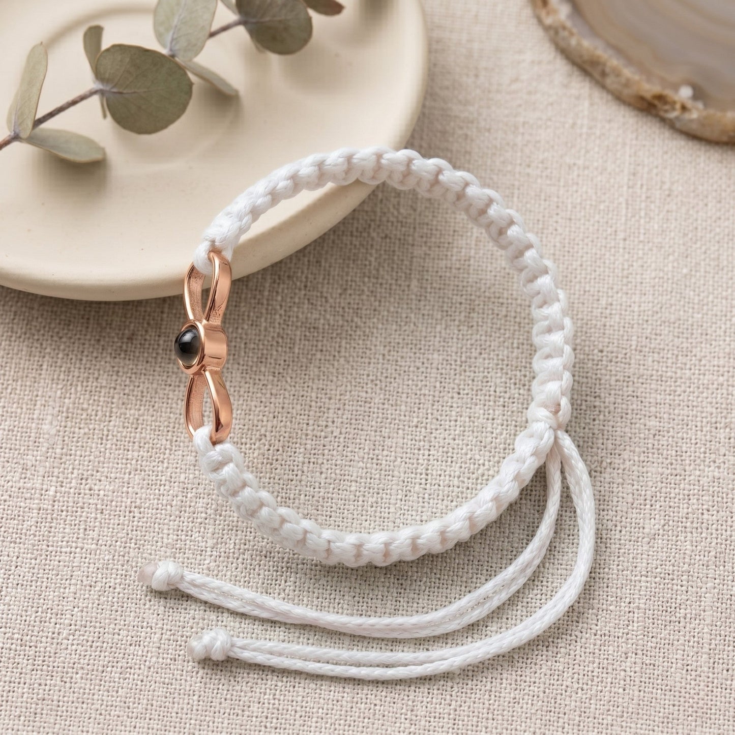 His/Her Braided Rope photo Projection INFINITE Bracelet- SnapEyelet
