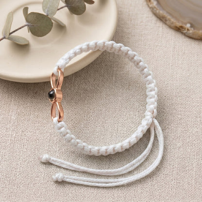His/Her Braided Rope photo Projection INFINITE Bracelet- SnapEyelet
