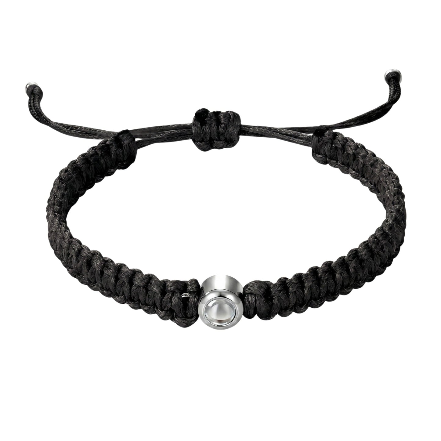 His/Her Braided Rope photo Projection DROP Bracelet- SnapEyelet