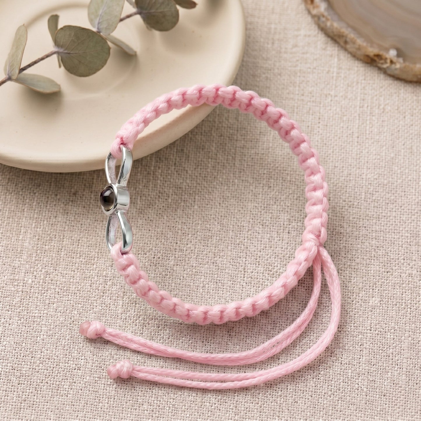 His/Her Braided Rope photo Projection INFINITE Bracelet- SnapEyelet