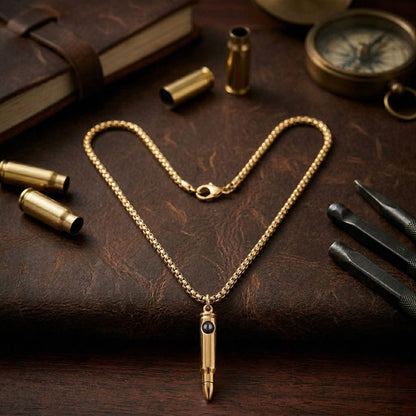 Men's Bullet Shape Necklace SnapEyelet
