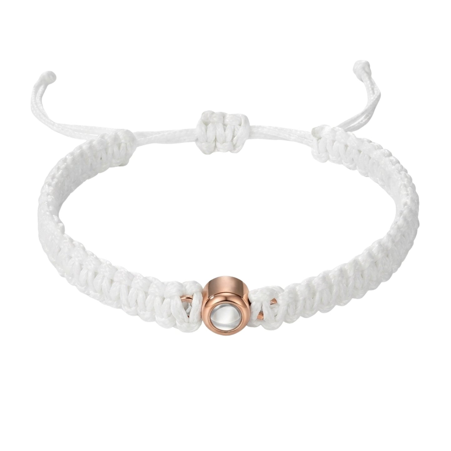 His/Her Braided Rope photo Projection DROP Bracelet- SnapEyelet
