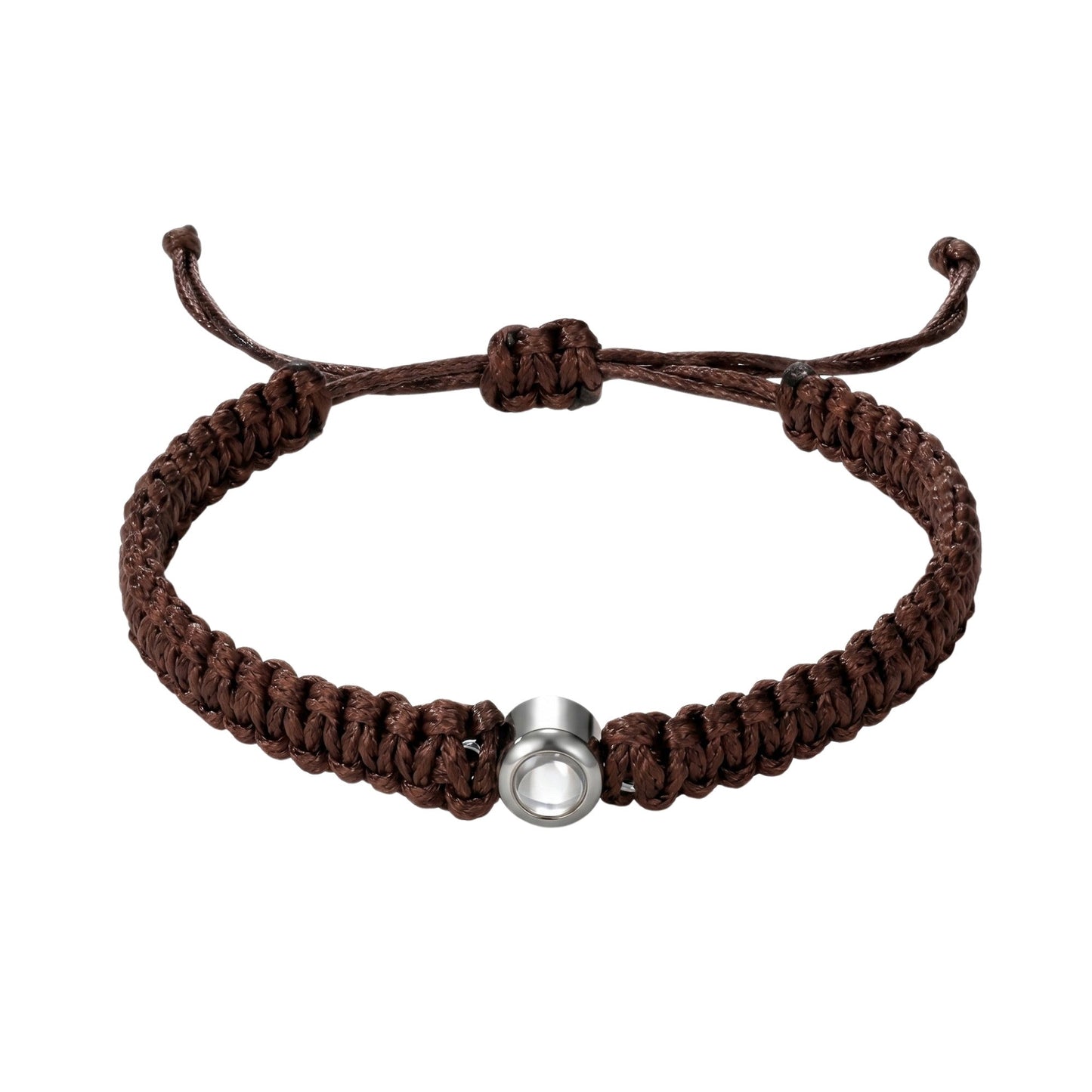 His/Her Braided Rope photo Projection DROP Bracelet- SnapEyelet