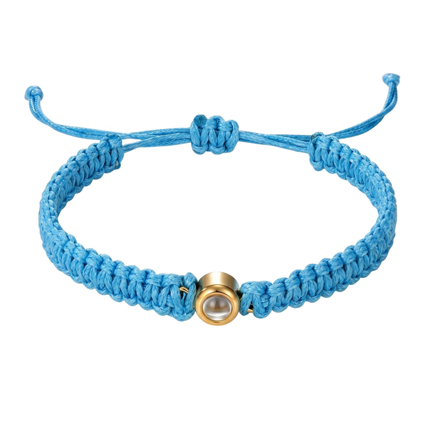 His/Her Braided Rope photo Projection DROP Bracelet- SnapEyelet