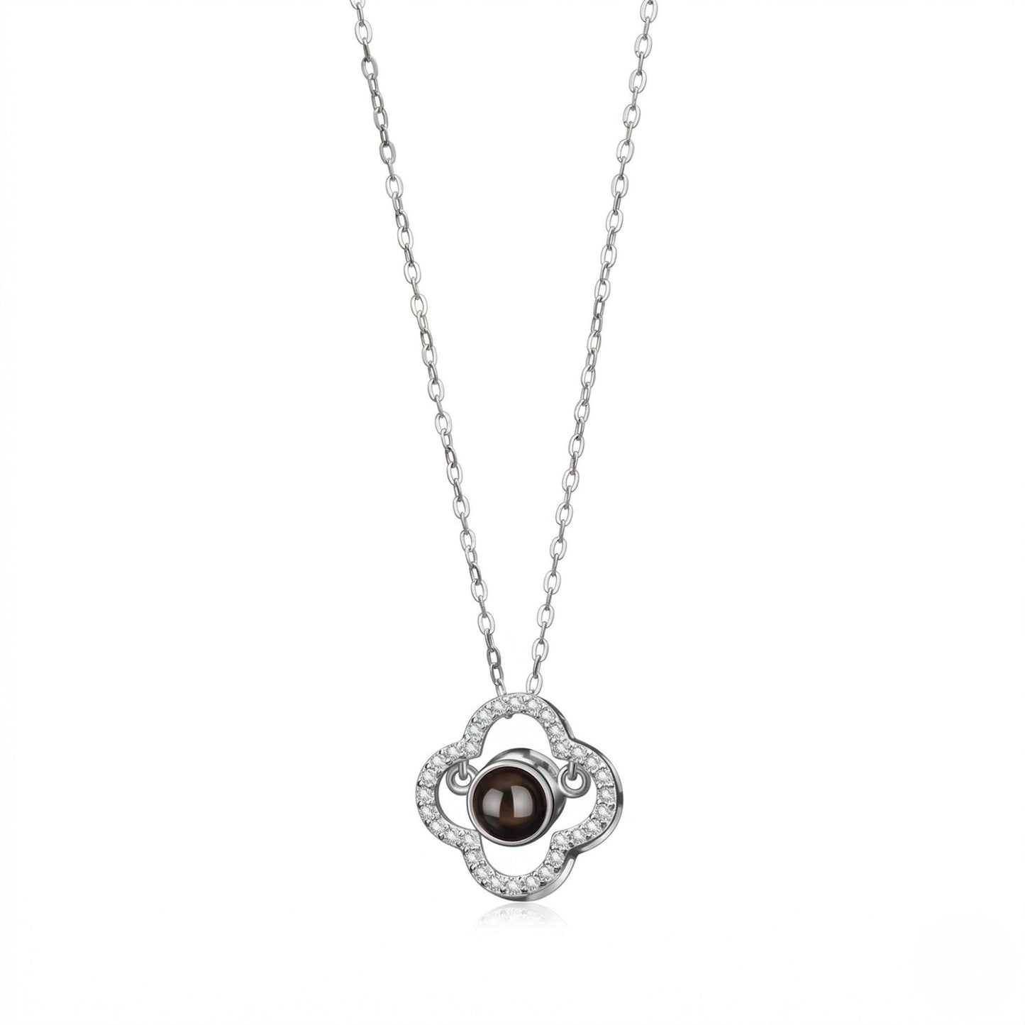 Hidden photo projection square Necklace- SnapEyelet