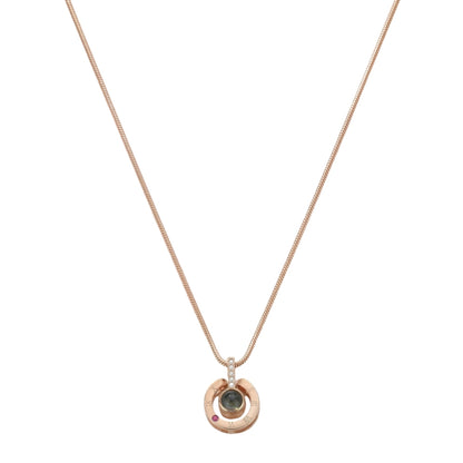 Roman  circle hidden photo projection Necklace-SnapEyelet