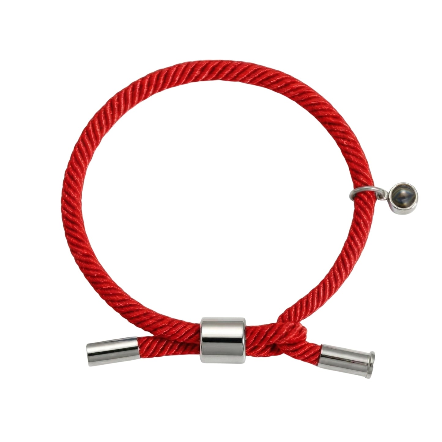 His/Her Adjustable Braided Rope photo Projection Bracelet- SnapEyelet