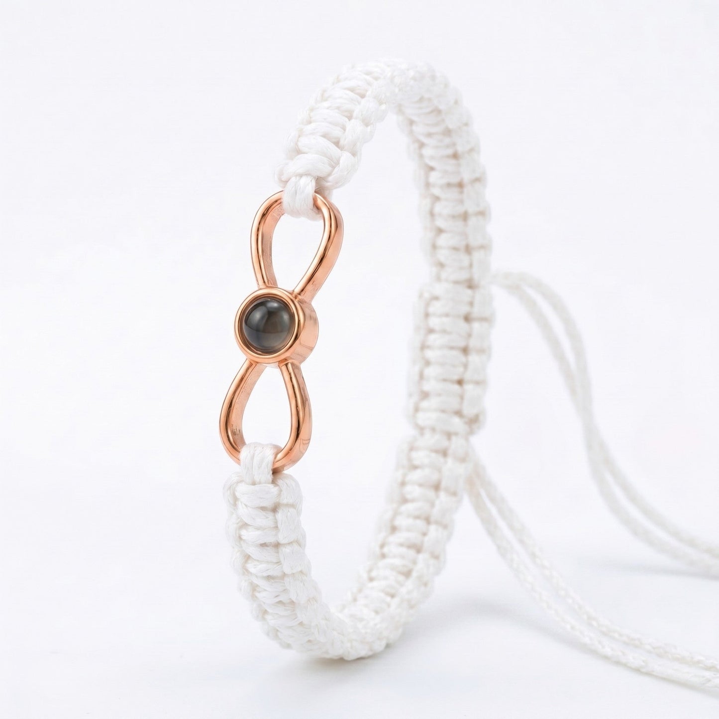 His/Her Braided Rope photo Projection INFINITE Bracelet- SnapEyelet