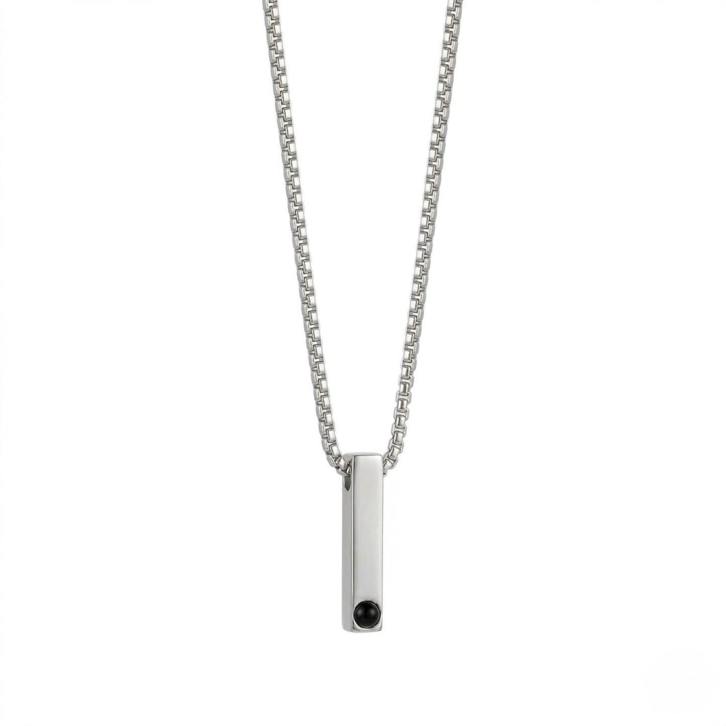 Pursonalised Photo projection Bar Necklace -SnapEyelet