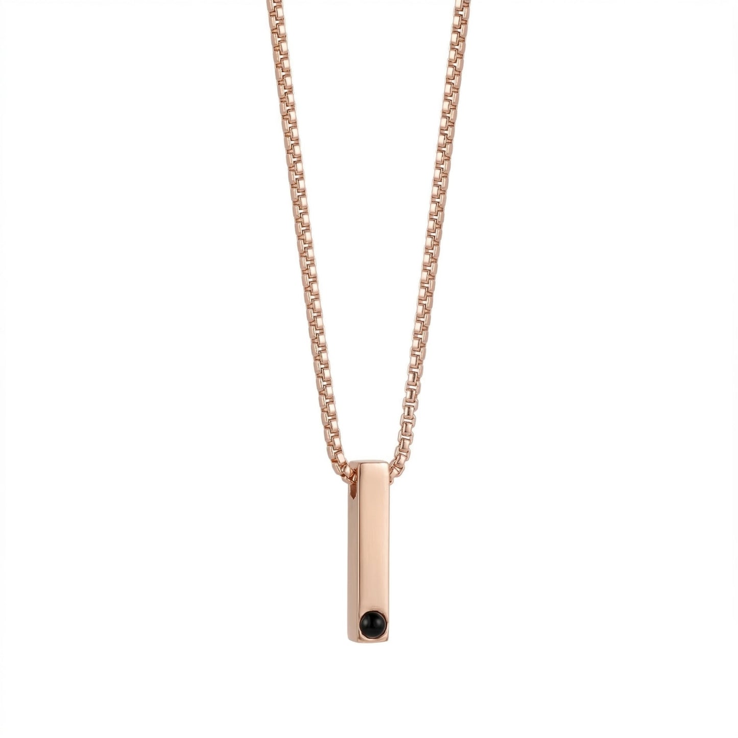 Pursonalised Photo projection Bar Necklace -SnapEyelet