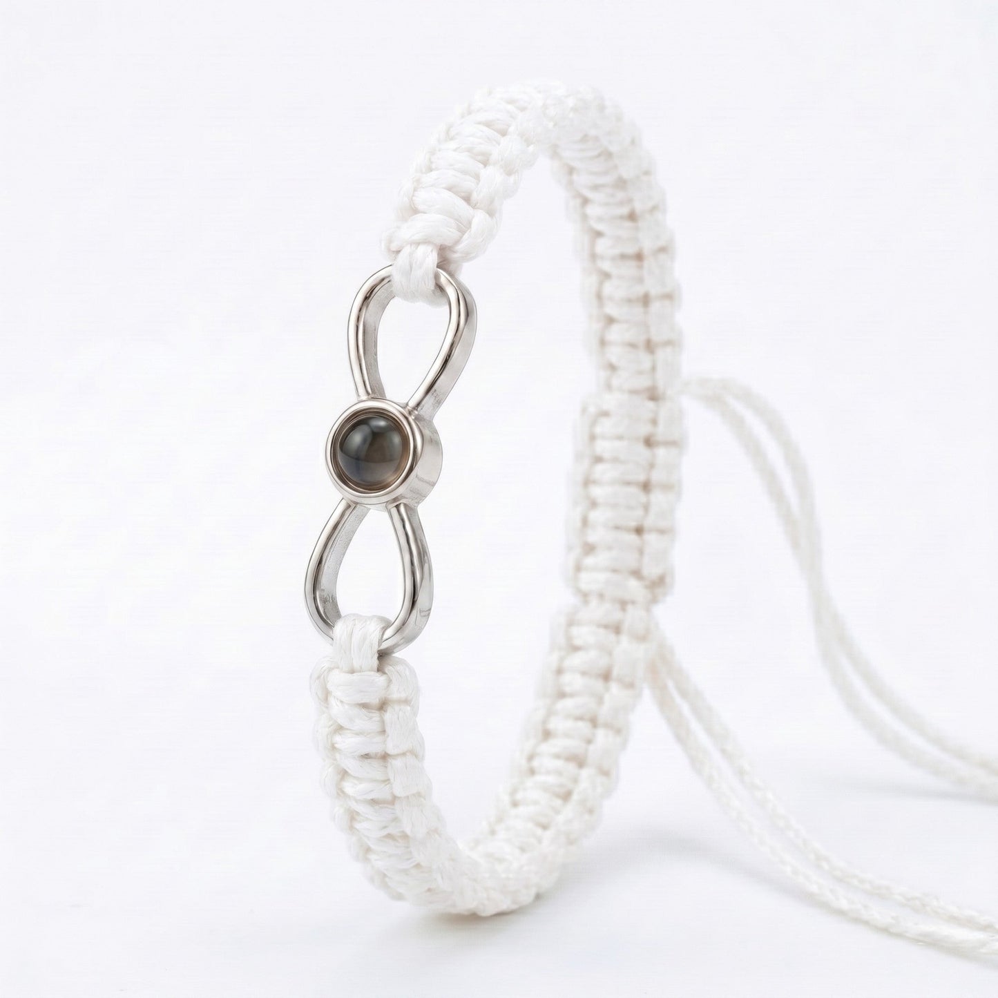 His/Her Braided Rope photo Projection INFINITE Bracelet- SnapEyelet