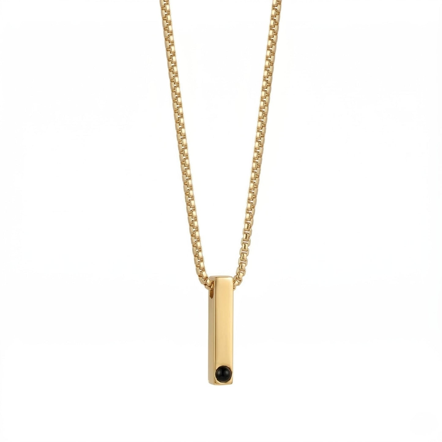 Pursonalised Photo projection Bar Necklace -SnapEyelet