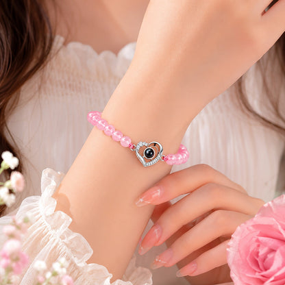 Rose Quartz Photo Projection Bracelet