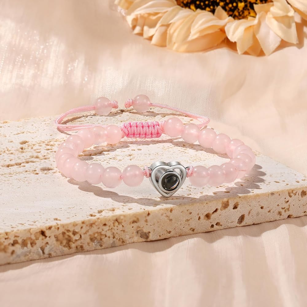 Rose Quartz Photo Projection Bracelet