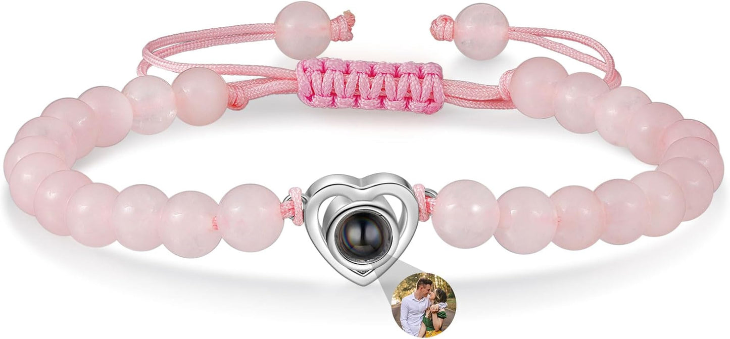 Rose Quartz Photo Projection Bracelet