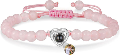 Rose Quartz Photo Projection Bracelet
